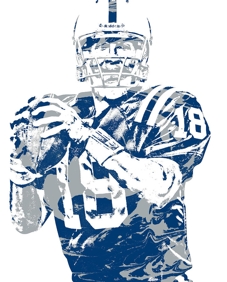 Peyton Manning Indianapolis Colts Pixel Art Mixed Media by Joe Hamilton -  Pixels