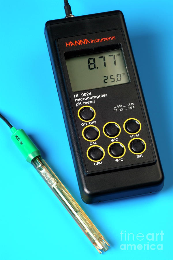 Ph Meter And Temperature Sensor Photograph by Martyn F. Chillmaid/science Photo Library