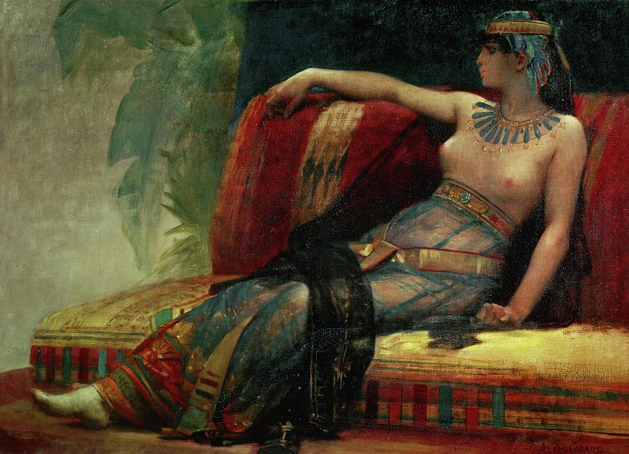 Pharaoh Cleopatra VII. Canvas. ALEXANDRE CABANEL . Painting by Alexandre Cabanel