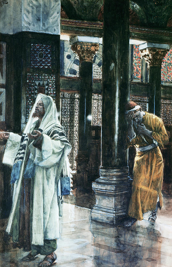 Pharisee And The Publican By Tissot Painting by Artist James