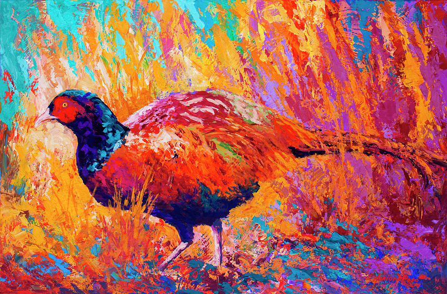 Pheasant Painting - Pheasant by Marion Rose