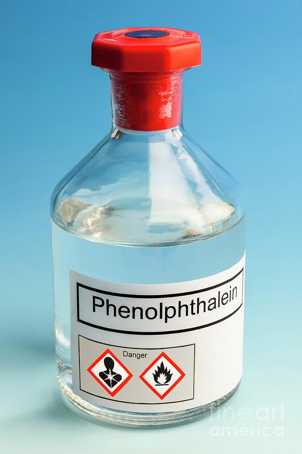 Phenolphthalein In A Reagent Bottle Photograph by Martyn F. Chillmaid/science Photo Library