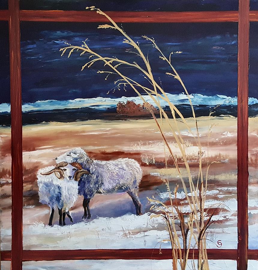 PHIL and ALICE Navajo Sheep    38 Painting by Cheryl Nancy Ann Gordon
