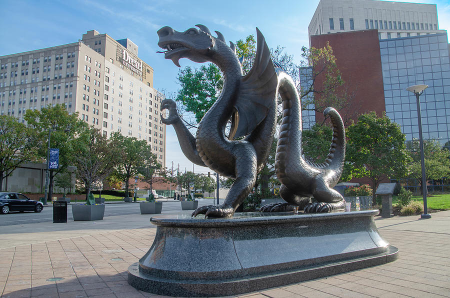 Philadelphia - Drexel University Dragon Photograph by Bill Cannon