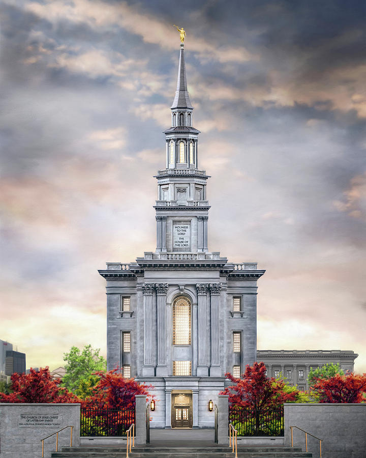 Philadelphia LDS Temple Painting by Brent Borup