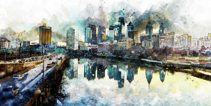 Philadelphia, Pennsylvania - 02 Painting by AM FineArtPrints