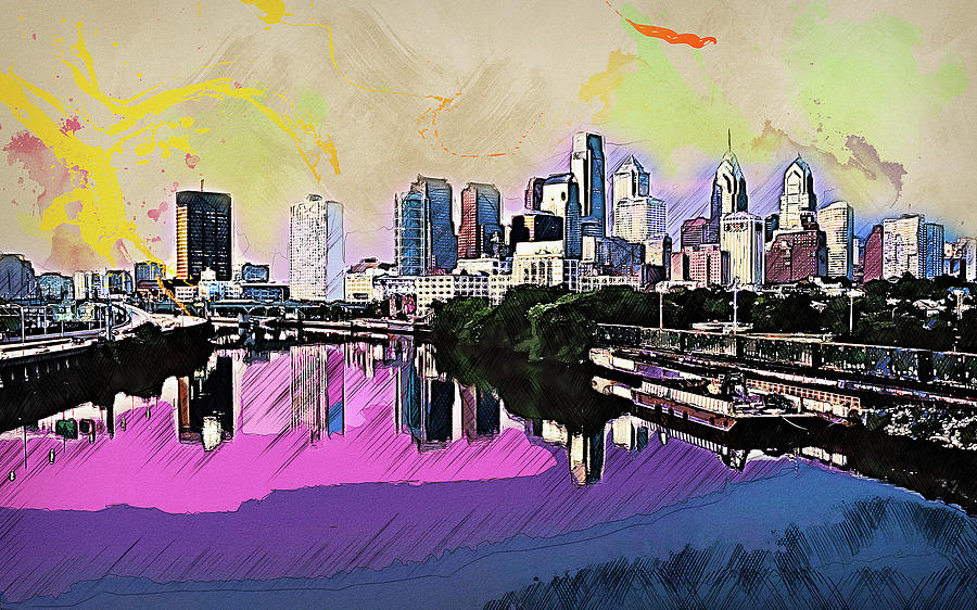 Philadelphia, Pennsylvania - 08 Painting by AM FineArtPrints