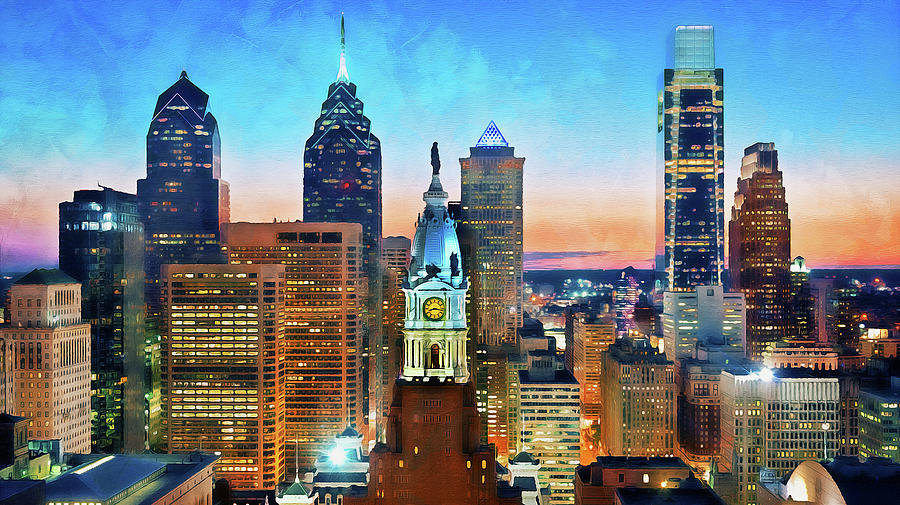 Philadelphia, Pennsylvania - 11 Painting by AM FineArtPrints