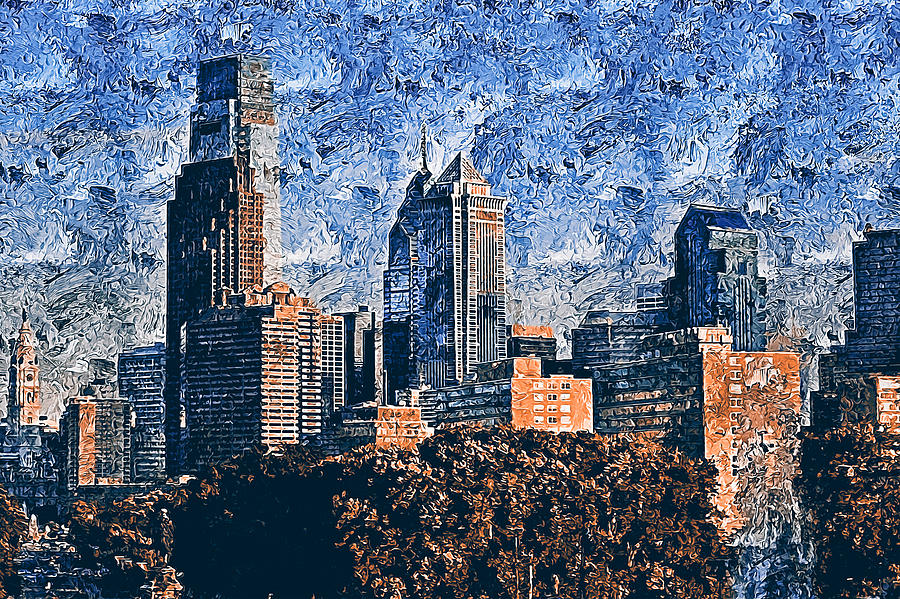 Philadelphia Pennsylvania 18 Painting By AM FineArtPrints Fine Art   Philadelphia Pennsylvania 18 Andrea Mazzocchetti 