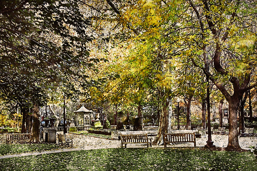 Philadelphia, Rittenhouse Square - 03 Painting by AM FineArtPrints