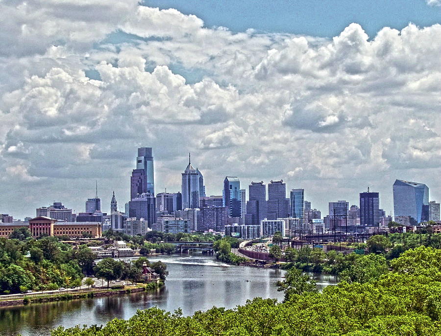Philadelphia Skyline Photograph by Cheri Sundra--guerrilla Historian