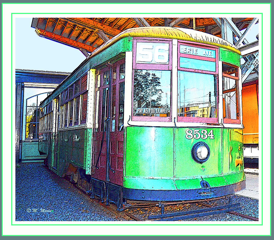 Philadelphia Trolley Car c1926 Digital Art by A Macarthur Gurmankin