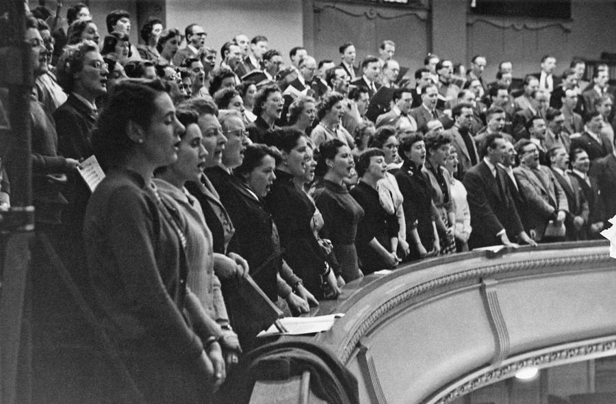 Philharmonia Chorus Photograph by Erich Auerbach