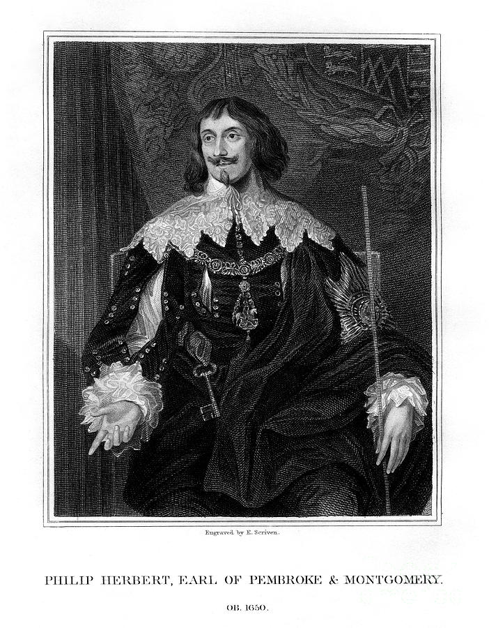 Philip Herbert, 4th Earl Of Pembroke Drawing by Print Collector