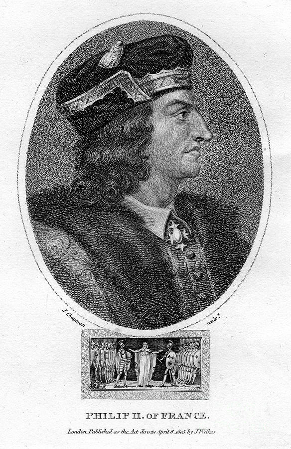 Philip II, King Of France, 1805.artist Drawing by Print Collector