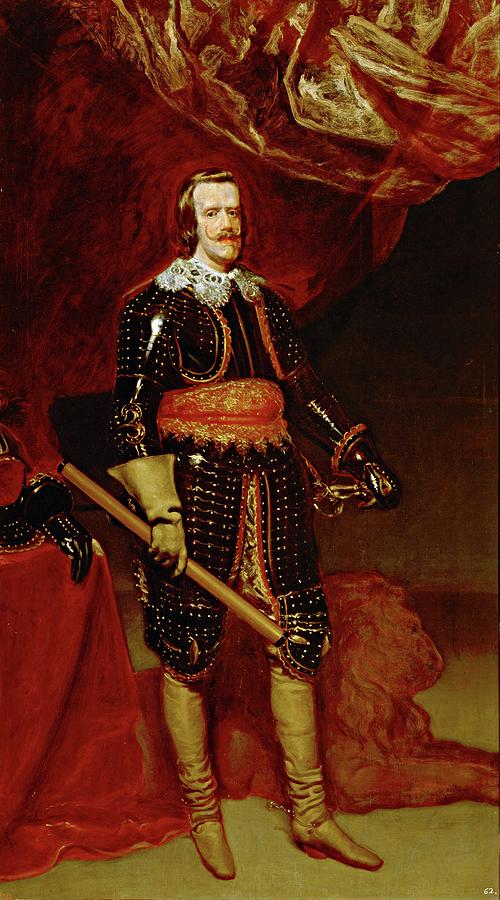 Philip IV Armed, a Lion at his Feet, ca. ... Painting by Diego Velazquez -1599-1660- Philip IV Armed, a Lion at his Feet, ca. ... Painting by Diego Velazquez -1599-1660-