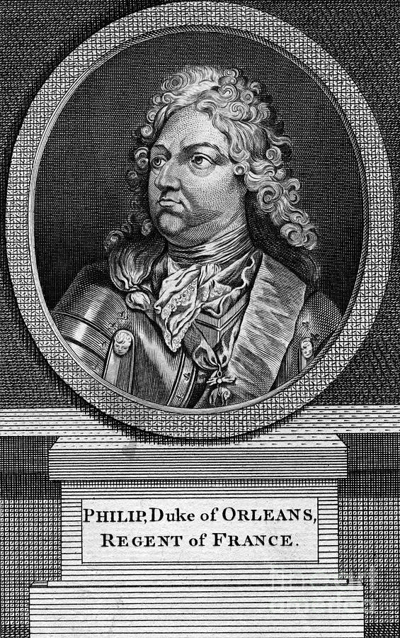 Old Engraved Illustration Of Louis Philippe Duke Of Orleans On His