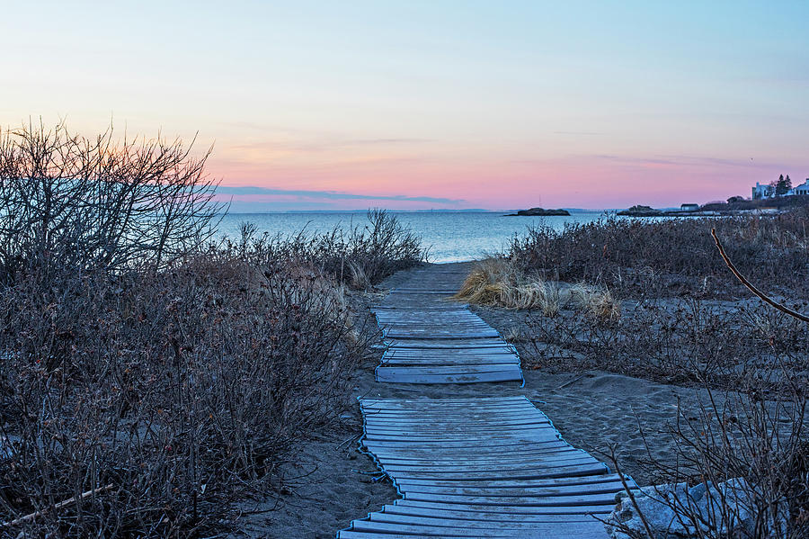 Phillips Beach Walkway at Sunrise Swampscott MA Photograph by Toby McGuire