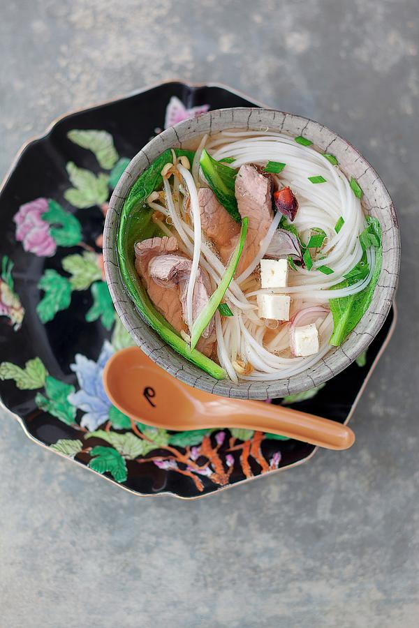 Pho Bo beef Soup With Tofu And Rice Noodles, Vietnam Photograph by Grossmann.schuerle Jalag