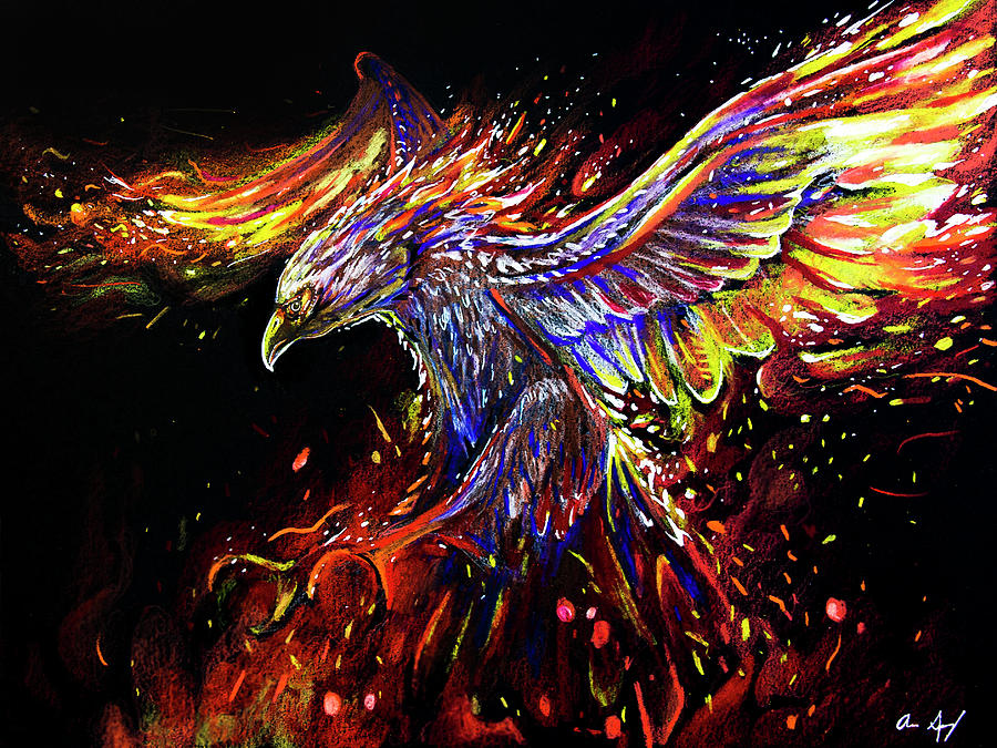 Phoenix Drawing by Aaron Spong