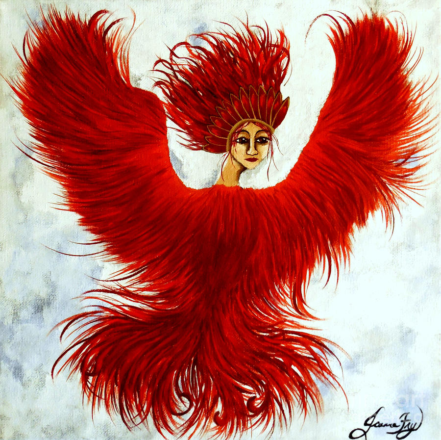 Phoenix Rising  Painting by Jean Fry