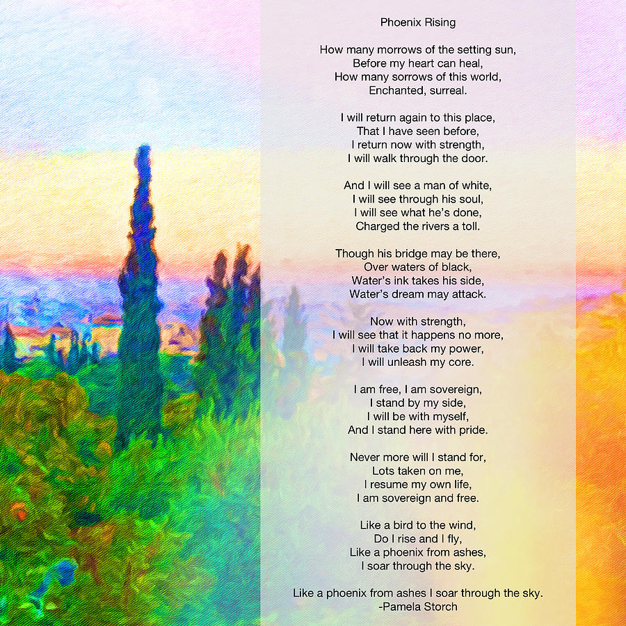 Phoenix Rising Lyrics Digital Art by Pamela Storch