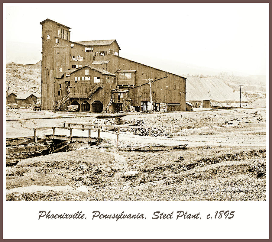 Phoenixville, Pennsylvania, Steel Plant, Vintage Photograph, c.1 Photograph by A Macarthur Gurmankin
