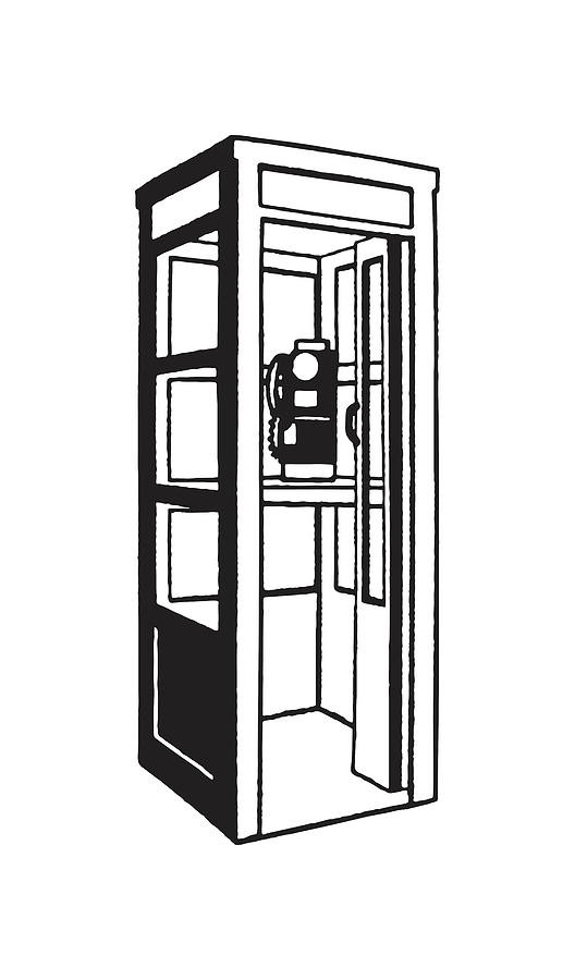 Phone Booth Drawing by CSA Images Fine Art America