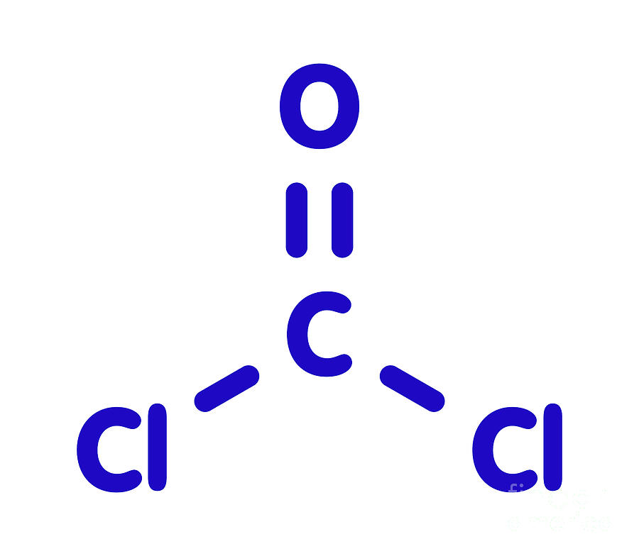 Phosgene Molecule by Science Photo Library