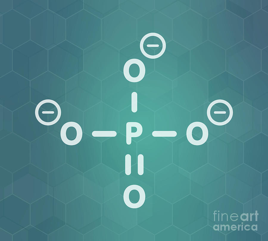 Phosphate Anion Chemical Structure Photograph by Molekuul/science Photo Library