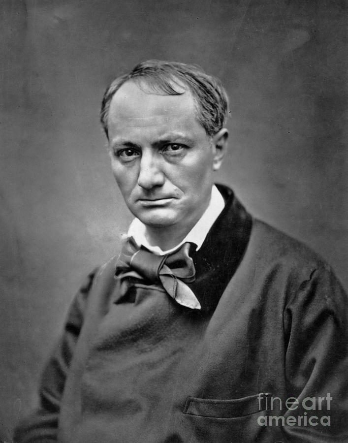 Vintage Photograph - Photo of the poet Baudelaire by Etienne Carjat by Etienne Carjat