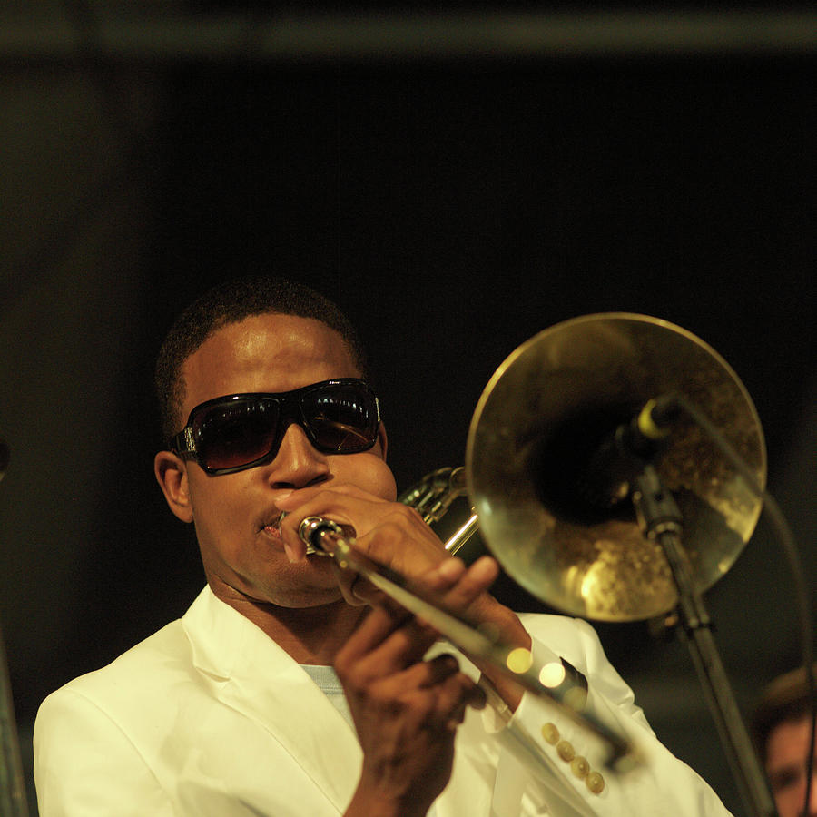 Photo Of Trombone Shorty And Troy Photograph by David Redfern - Fine ...