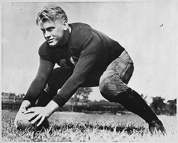 Soccer Painting - Photograph of Gerald R. Ford, Jr., on the Football Practice Field at the University of Michigan, Ann by Celestial Images