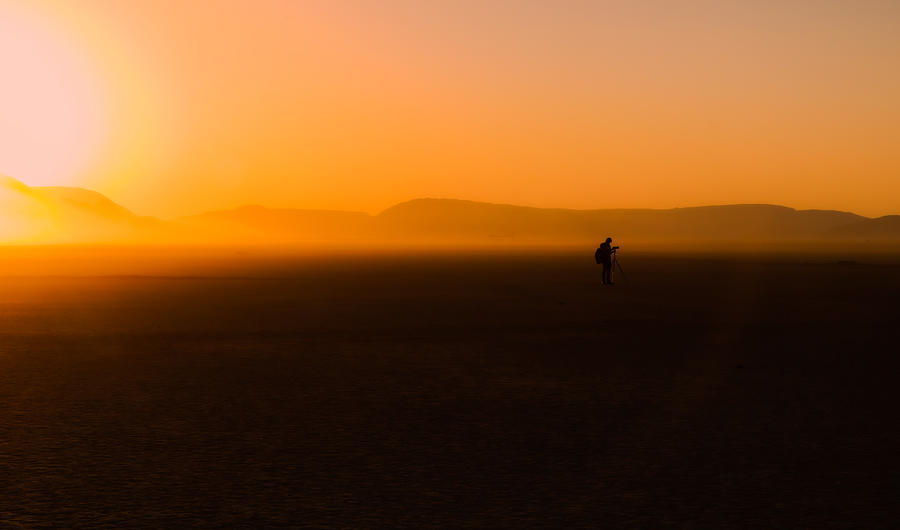 Photographer And Sunrise Photograph by Ali Abu Ras