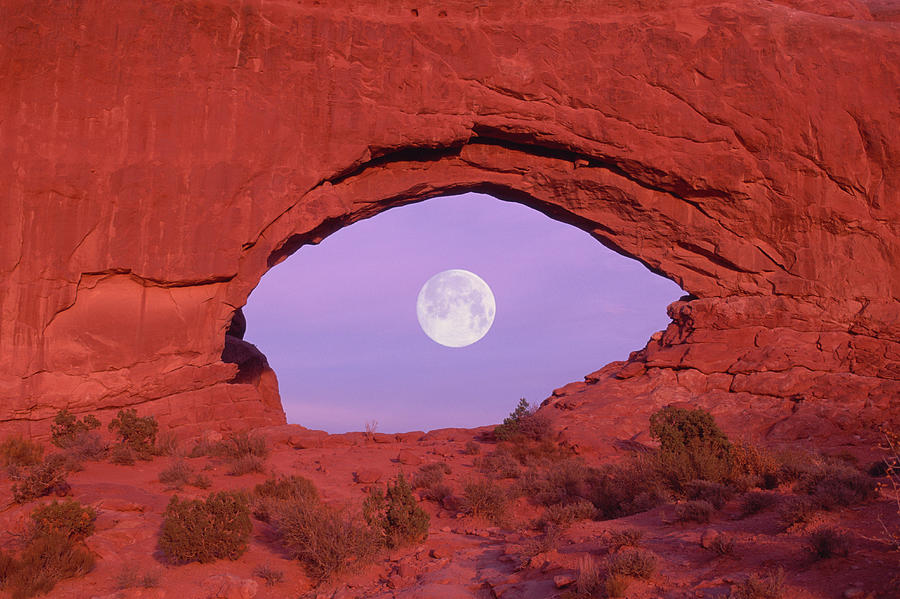 Photographer At Window At Arches Photograph by Grant Faint