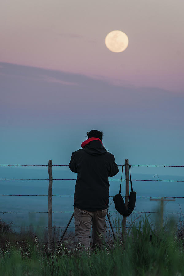 Nature Photograph - Photographer Capture The Full Moon by Cavan Images
