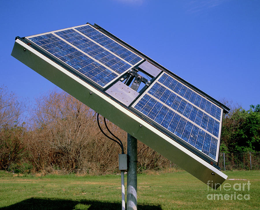 Photovoltaic Cells In A Solar Collector Panel Photograph by John Mead ...