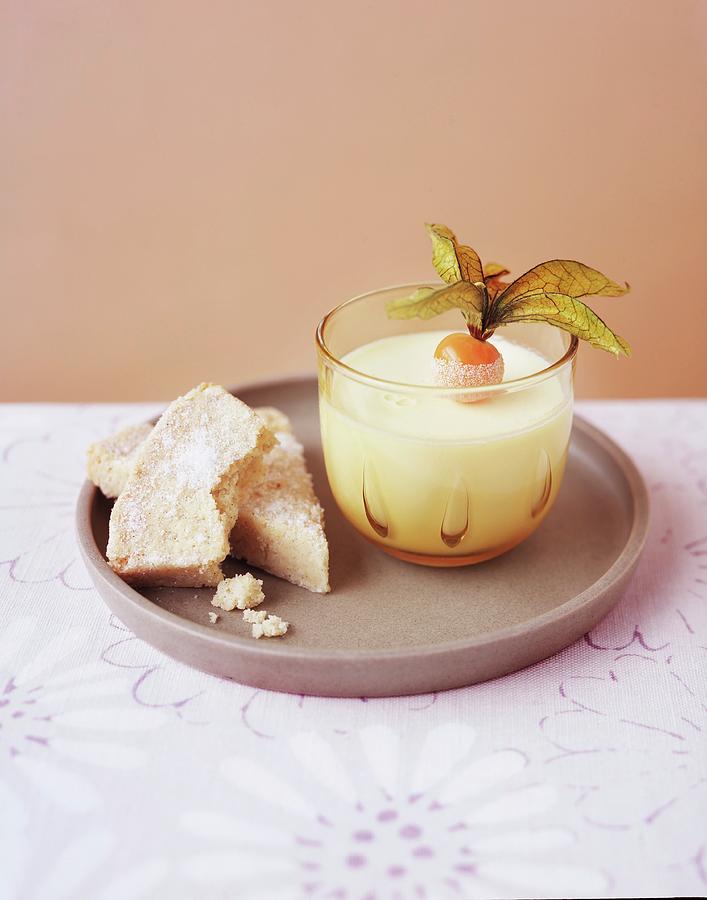 Physalis Cream And Shortbread Photograph by Jonathan Gregson