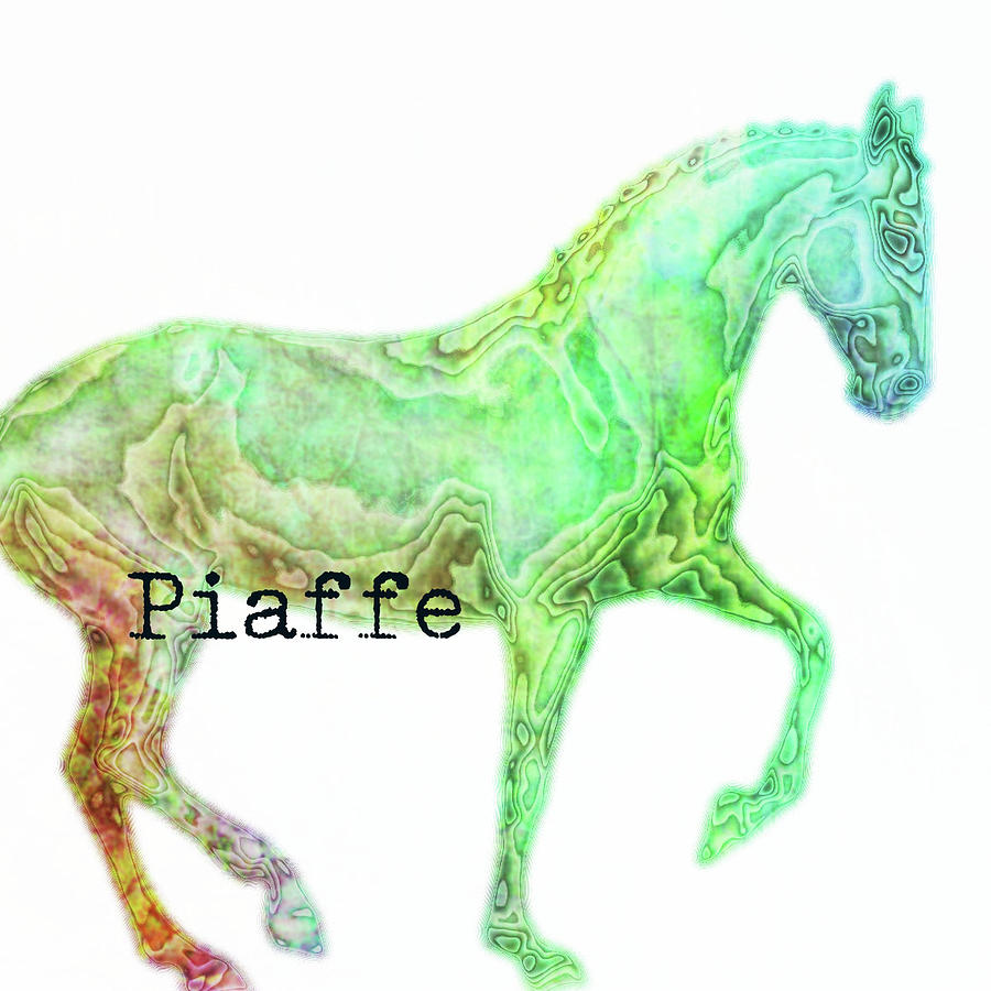 Piaffe Watercolor Squared Photograph by Dressage Design