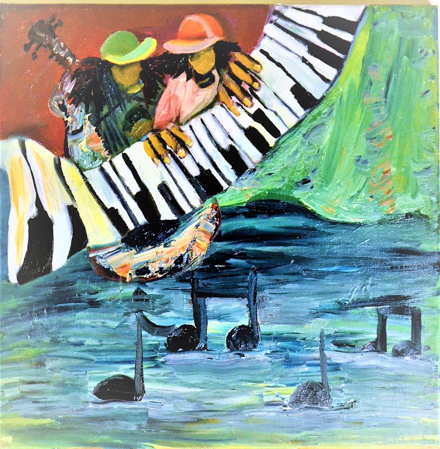 Jazz Painting - Piana by Kamilah House