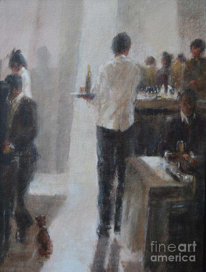Piano Bar, Venice Painting by Lincoln Seligman