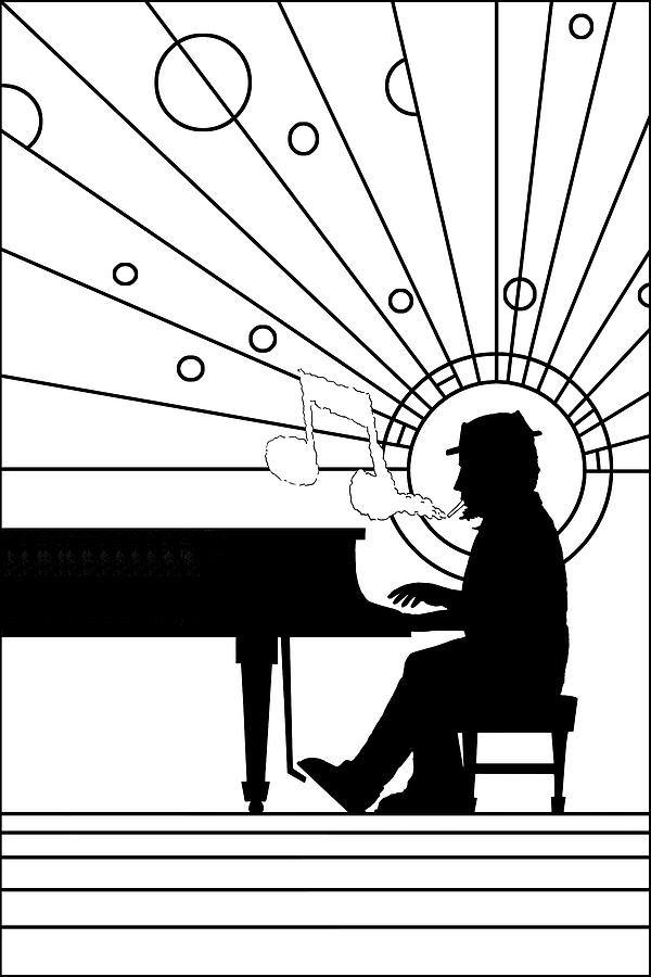 Performing Arts Digital Art - Piano Player 1 by Howie Green