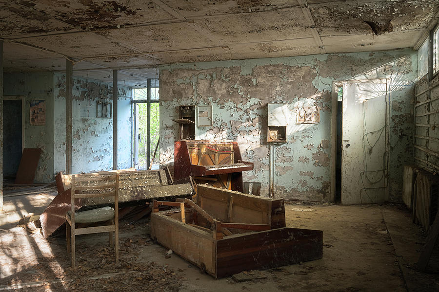 Piano Shop in Chernobyl Photograph by Roman Robroek