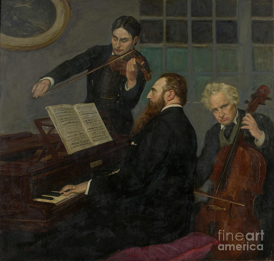 Piano Trio Drawing by Heritage Images