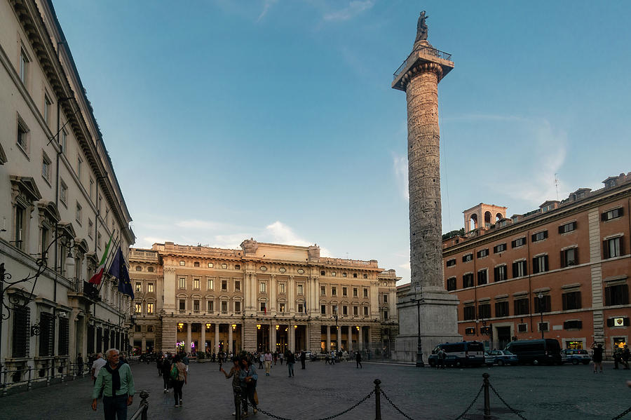 Piazza Colonna in Rome Photograph by Steven Richman