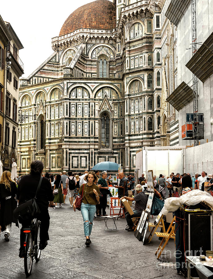 Piazza del Duomo Streets in Florence Photograph by John Rizzuto