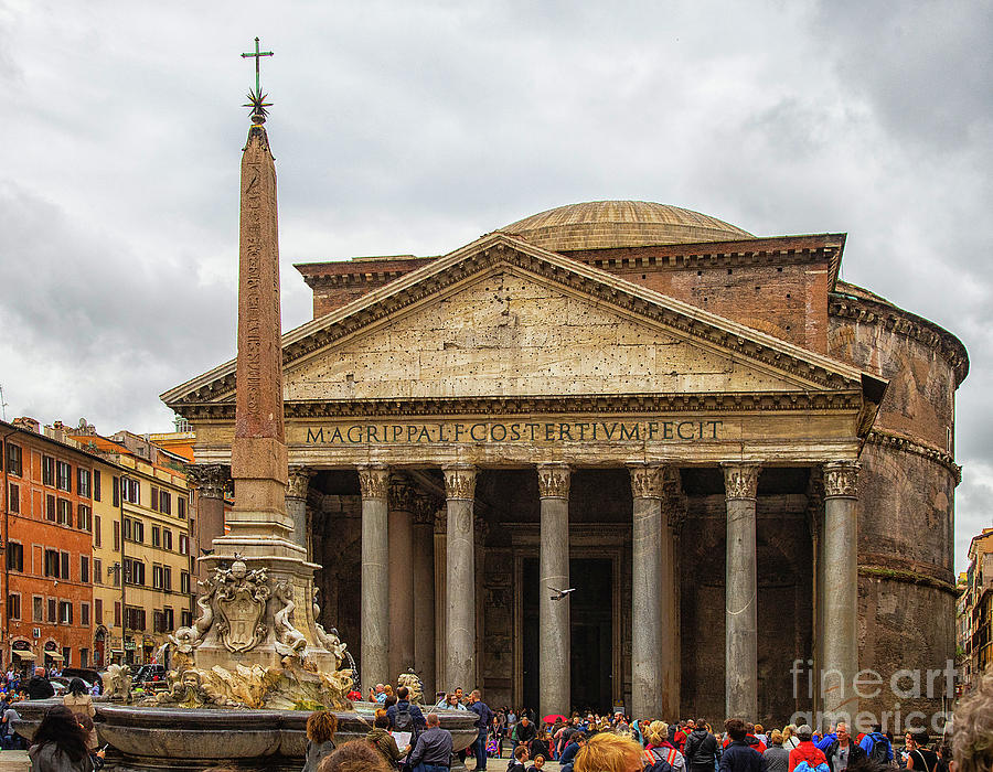 Piazza Navona and the Pantheon Photograph by Wayne Moran