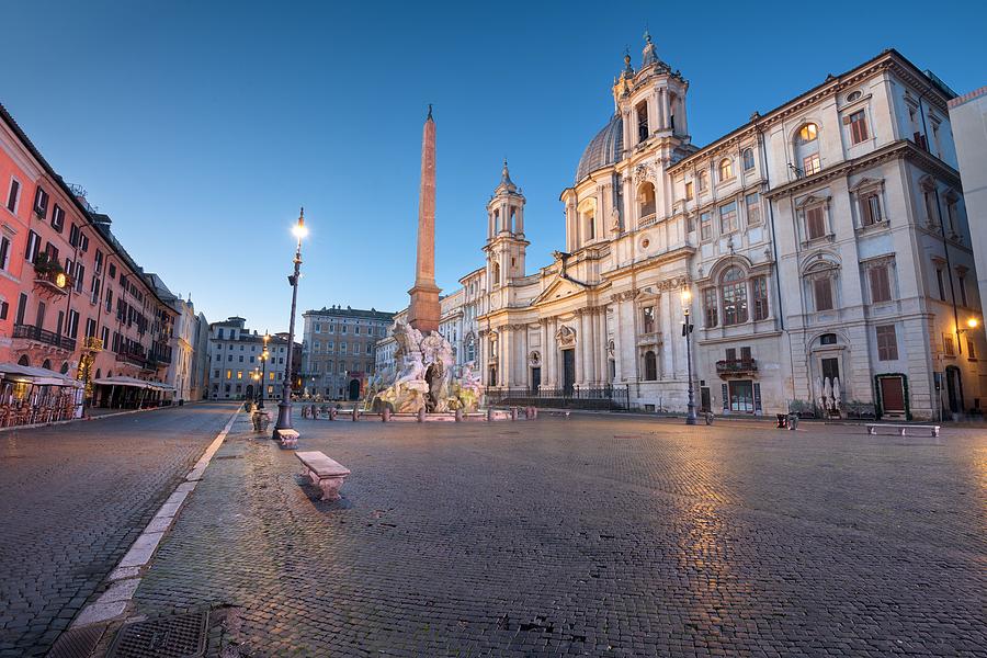Architecture Photograph - Piazza Navona At The Obelisk by Sean Pavone