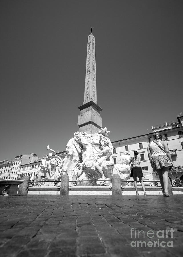 Piazza Navona - Fountain Of The Four Rivers in Rome Photograph by Stefano Senise