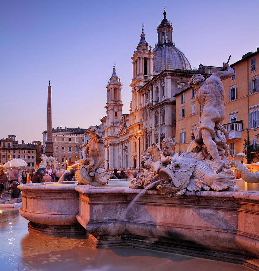 Piazza Navona, Rome, Italy Digital Art by Riccardo Spila